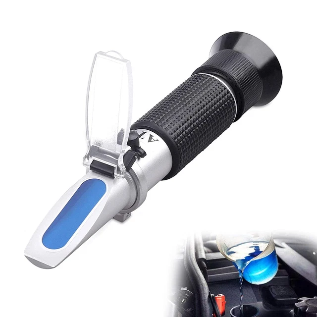 Antifreeze Refractometer - 3-In-1 Coolant Tester for Checking Freezing Point, Co