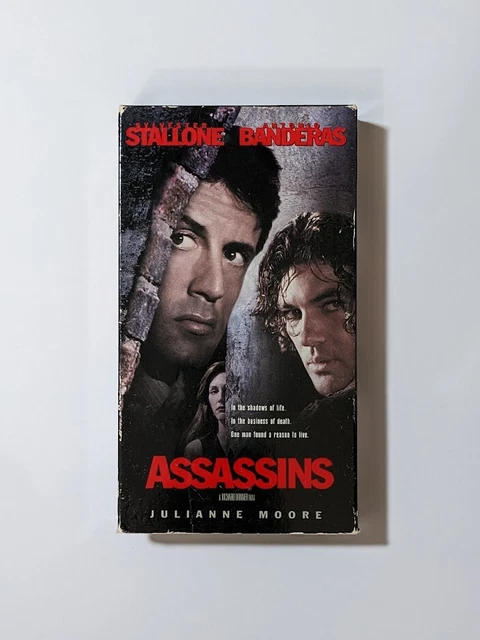 Antonio Roderic Moore ASSASSINS (VHS, 1996) Sylvester Stallone, Antonio Banderas, Julianne ...