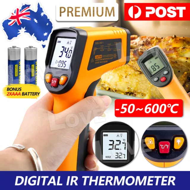 Temperature Gun Non-contact Digital Laser Infrared Thermometer LCD IR Temp Meter