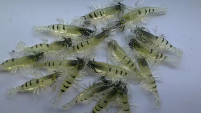 30x Soft plastic yabbie shrimp prawn lure 50mm