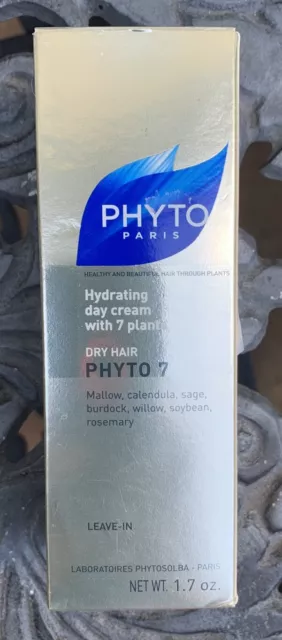 Phyto Paris Phyto 7 Hydrating Day Cream For Dry Hair Leave-In 1.7 Oz New