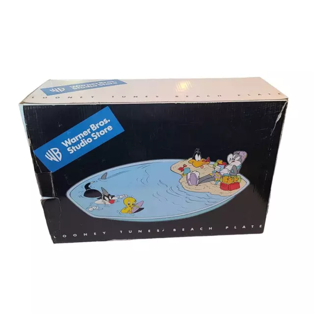 Warner Brothers Studio Looney Tunes Chip & Dip Bowl Snack Beach Plate w/ Box