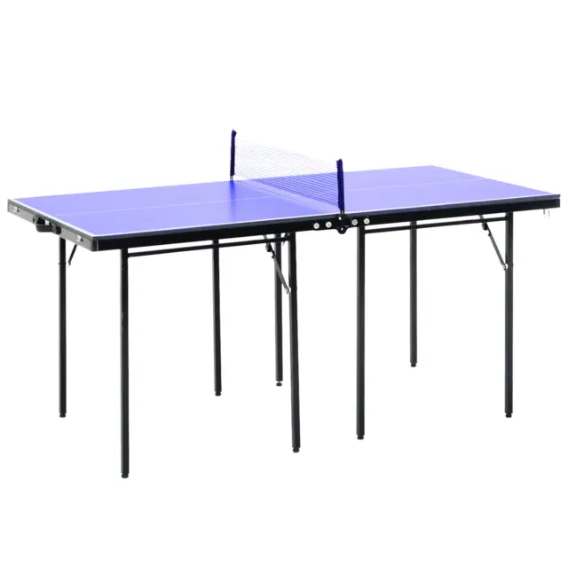 HOMCOM Folding 5ft Mini Compact Table Tennis Top Ping Pong Table Set Professiona