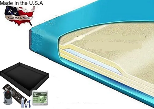 80% Lumbar Support Waveless Waterbed Mattress / Pad / Liner /Heater / Fill Kit