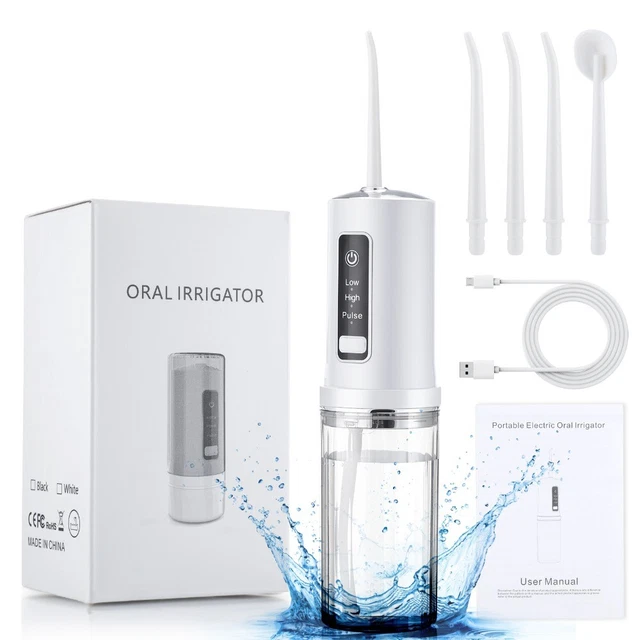 Pulitore denti elettrico irrigatore denti punte getto d'acqua denti filo dentale