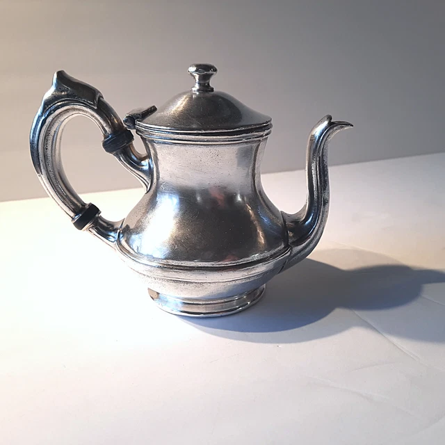 Vintage Teapot Silver Soldered, R. Wallace, 8 oz. Single Serve, Commercial Hotel