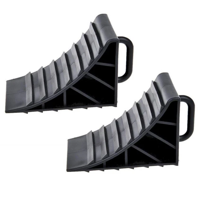 Wheel Chock Plastic Car Boat Trailer Caravan Motorhome Stopper Leisurewize x 2