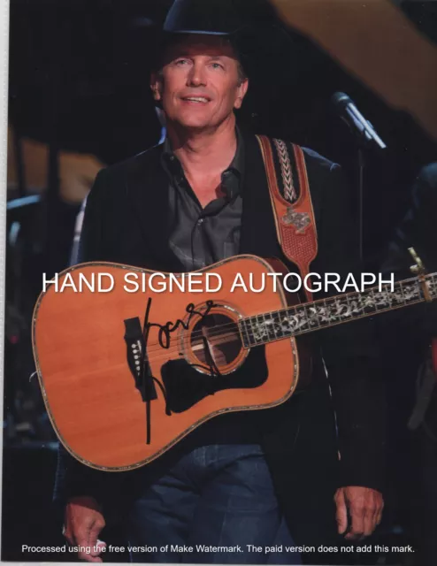 George Strait Autographed 8 1/2 X 11 Color Photo / Coa