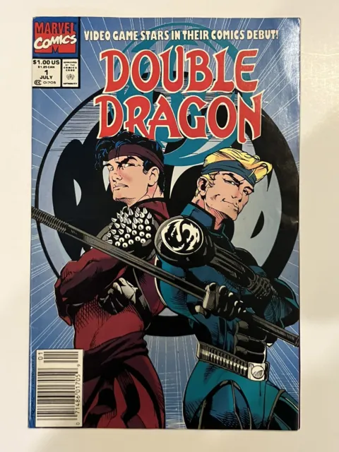 Double Dragon #1 NEWSSTAND UPC Marvel Comics 1991 Video Game Comic Book Key!