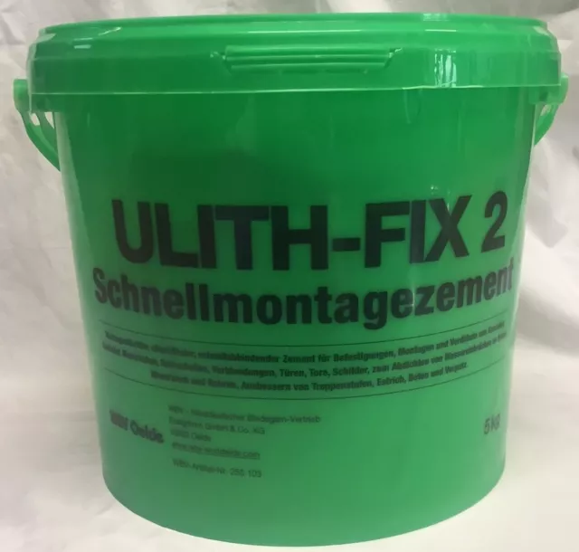 Ulith Fix-2 Schnellmontagezement 5 kg oder 15 kg Blitzzement Schnellzement