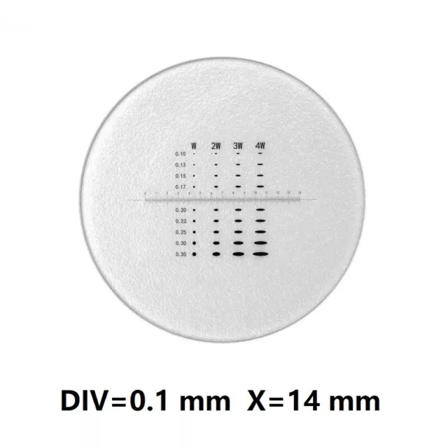 Diameter 26 mm Microscope Eyepiece Micrometer Point Gauge DIV 0.1 mm Ruler Scale