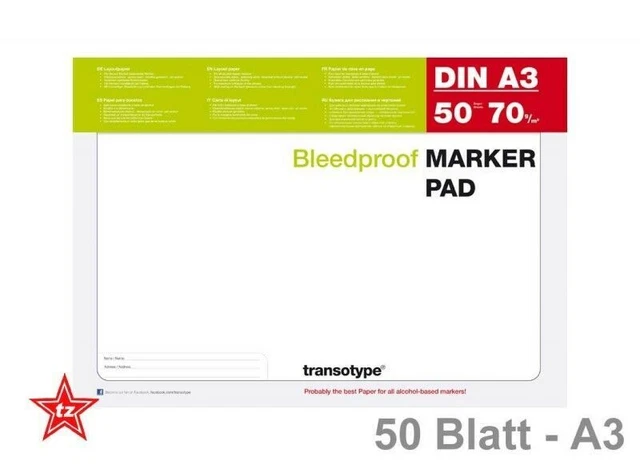 transotype Marker Pad Block Layoutblock Design 50 Blatt 70g DIN A3