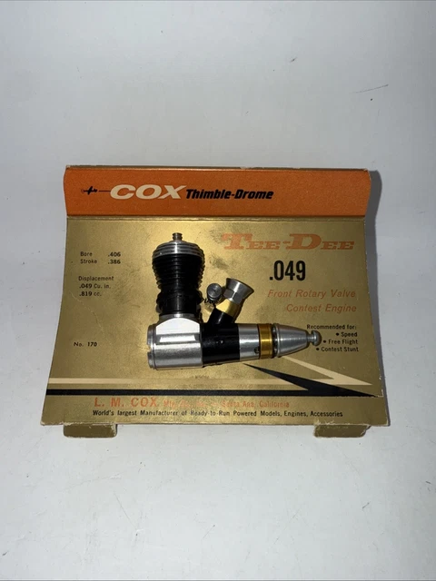 COX TEE DEE 049 Model Airplane Engine Thimble Drome Control Line