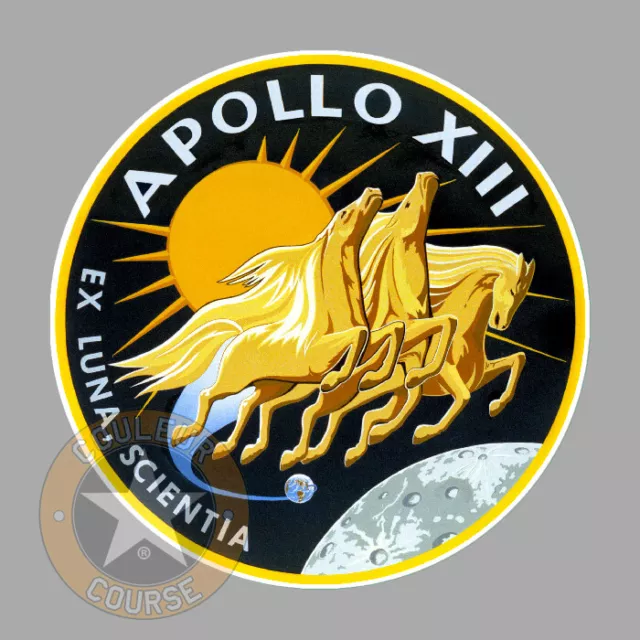 APOLLO 13 NASA SATURN 5 LEM ESPACE  LUNE AUTOCOLLANT STICKER 9cm (AA077)