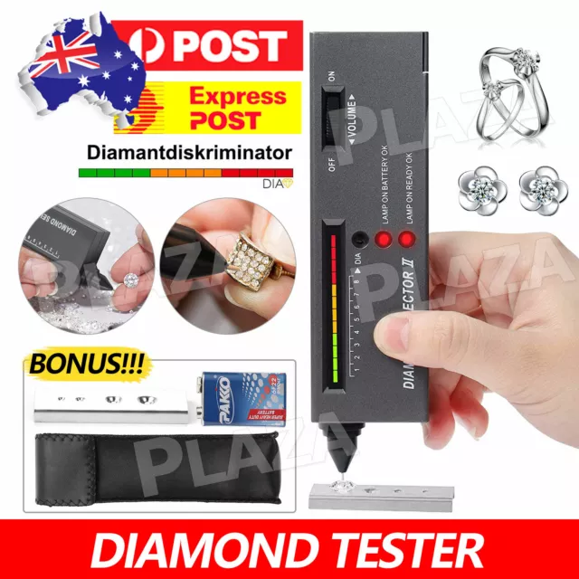 New V2 Diamond Tester Selector Gemstone Tool Gem Jewelry Test Tool LED Audio