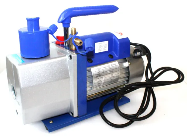 Single Stage 7 CFM 1/2 HP Rotary Vane Deep Vacuum Pump 110V 60Hz HVAC AC Tool