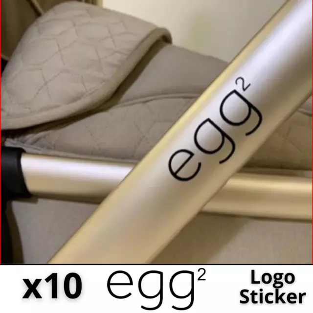 x10_ EGG2 Pram Stroller Replacement Stickers EGG2 Vinyl LOGO Pushchair BabyStyle