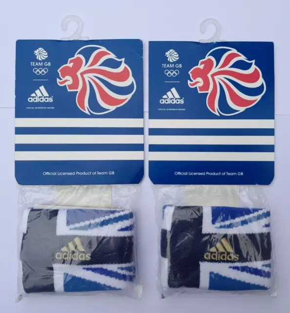 LOT 2x OFFICIAL ADIDAS BRITISH OLYMPIC TEAM GB SWEATBANDS BNWT! PARIS 2024