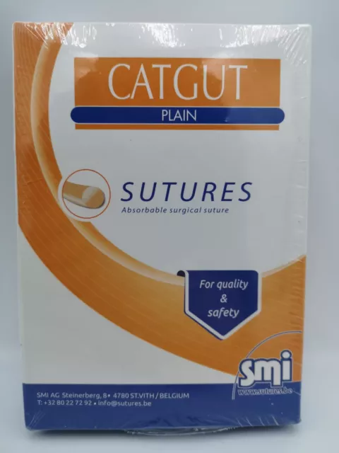 SMI Catgut Plain Sutures USP 0 EP 4 100m Exp 09/2025 - New and Sealed