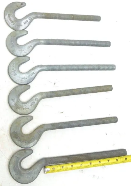 ONE! Crosby Galvanized Steel Hook 3/4" Threaded Rod Turnbuckle +or- 8" Thread KB