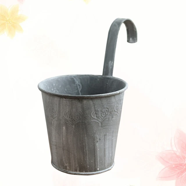 2 Pcs Blumentöpfe Für Zimmerpflanzen Metall Blumengefäß Eisen Hängen