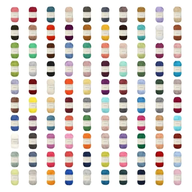 Schachenmayr Catania Wolle Garn Stricken Häkeln in 125 Farben 100% Baumwolle 50g