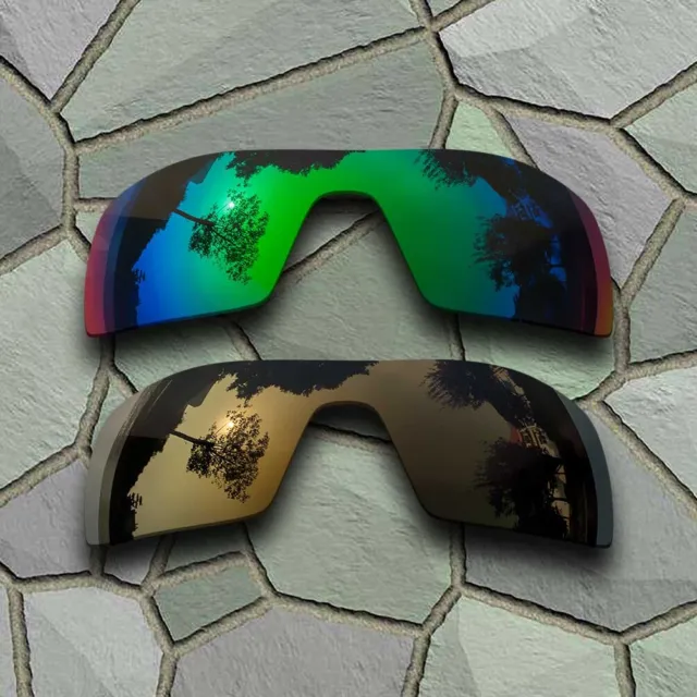 US Jade Green&Bronze Copper Polarized Lenses Replacement For-Oakley Oil Rig