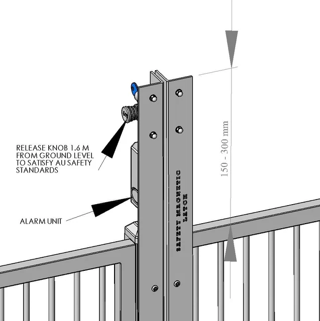 POOL GATE SAFETY Latch GATE LATCH with Remote Control