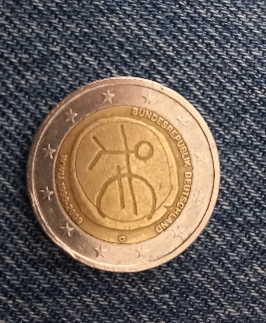 PIÈCE DE 2 euros RARE, Bonhomme EMU 1999-2009 EUR 777,00 - FR
