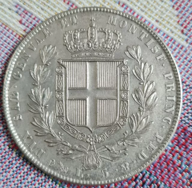 5 lire 1835 CARLO ALBERTO RE DI SARDEGNA