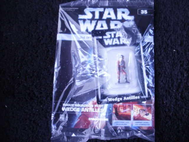 Star Wars The Official Figurine Collection No 35 WEDGE ANTILLES IN  BAG MINT