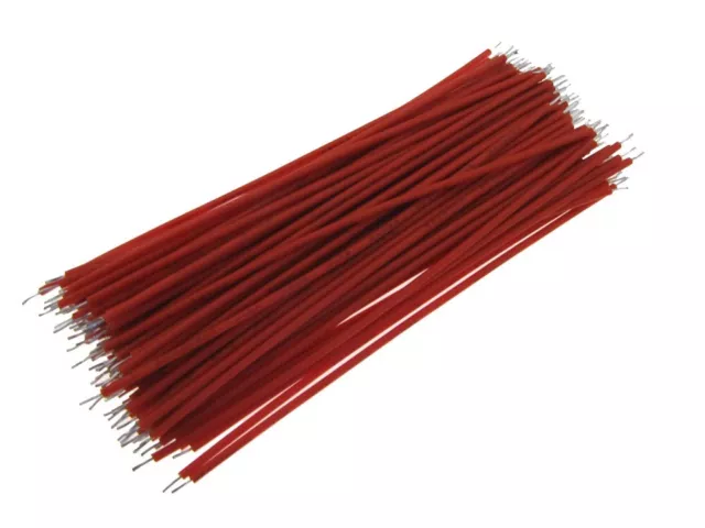 【6CM】 30AWG Standard Jumper Wire Pre-cut Pre-soldered - Red - Pack of 100