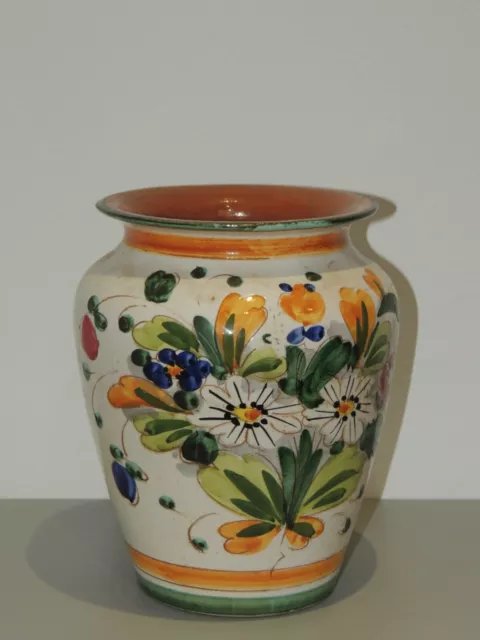 Vase Typ Apotheke IN Keramik Jahre 60, Handbemalt