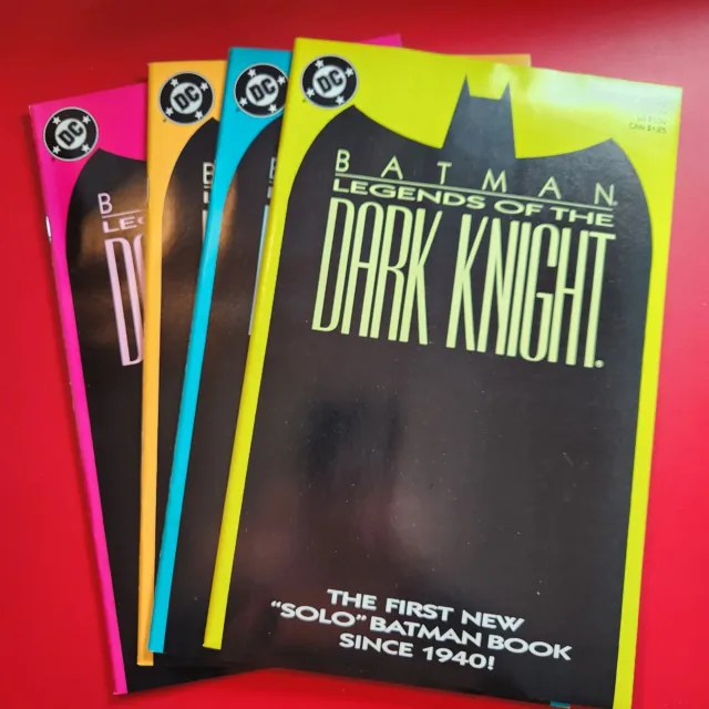 Lot of 4 Batman Legends of the Dark Knight #1's DC Comic Books 1989 Fine