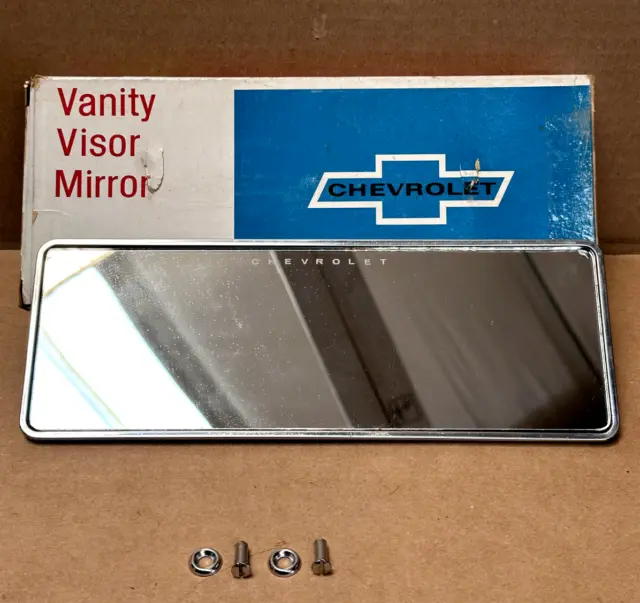 67 Chevrolet Script Impala Camaro Chevelle NOS Sun Visor Vanity Mirror GM 987029