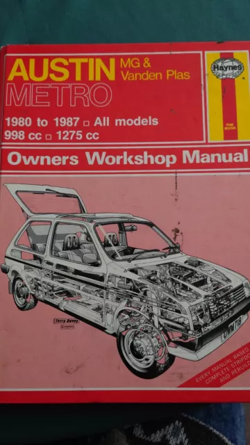 Haynes Manual Austin MG & Vanden Plas Metro 1980-1987