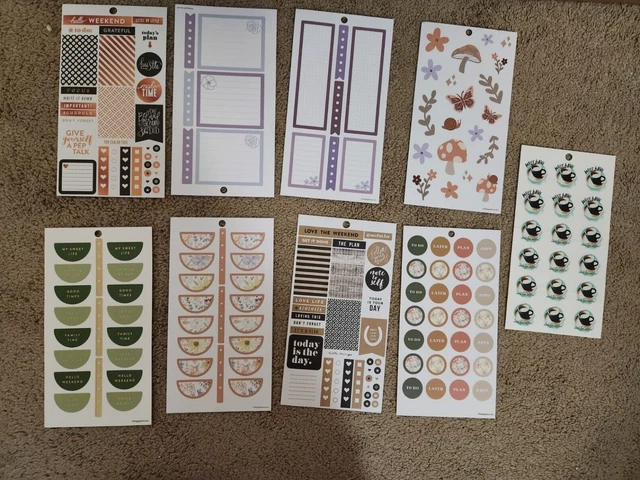Huge Planner Sticker Lot Labels Coffee Lists Mushroom Floral Neutrals Work