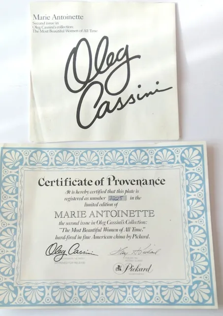 MARIE ANTOINETTE The Most Beautiful Women of All Time Oleg Cassini 2nd  Plate 3