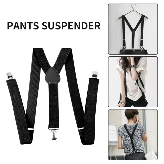 For Trousers Business Elastic Brace Men Suspender Casual Y Shape With Clips