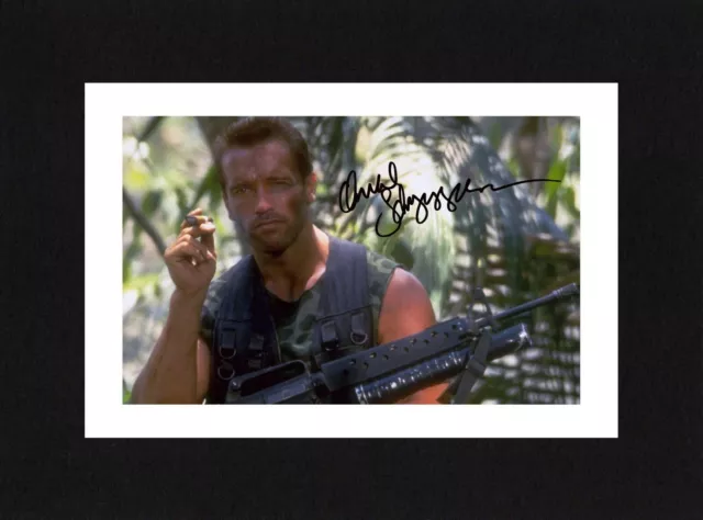 8X6 Mount ARNOLD SCHWARZENEGGER Signed PHOTO Print Ready To Frame PREDATOR