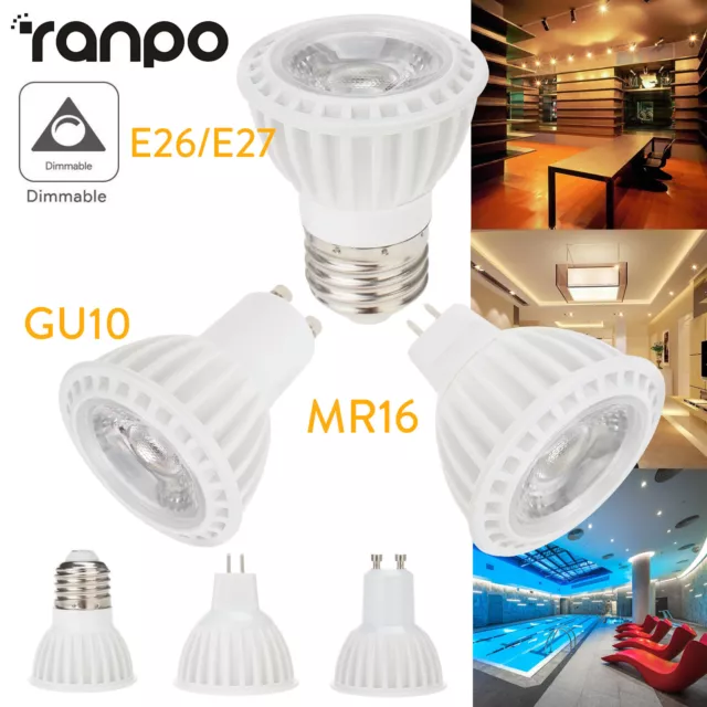 LED Spotlight Dimmable Home Lamp Bulb Replace 15W E26 E27 GU10 MR16 110V 220V SS