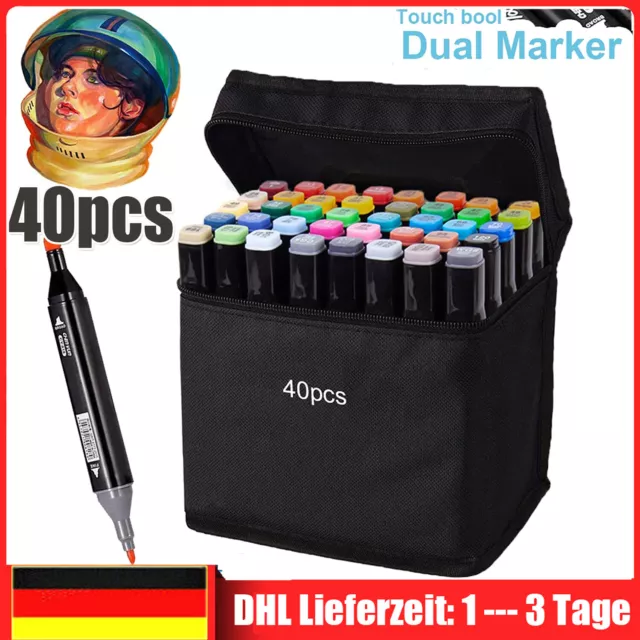 40 Far Acrylstifte Marker Set Wasserfest Pen Für DIY Graffiti Steine Holz DE