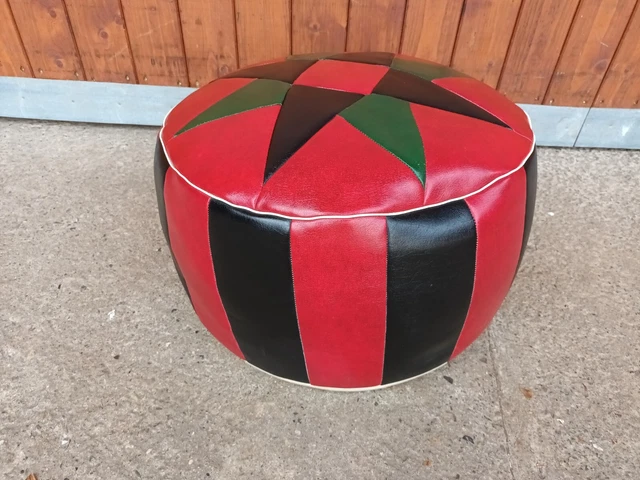 60er Vintage Hocker Sitzkissen Pouf Ottomane Kamelhocker 60s Kaminhocker 6