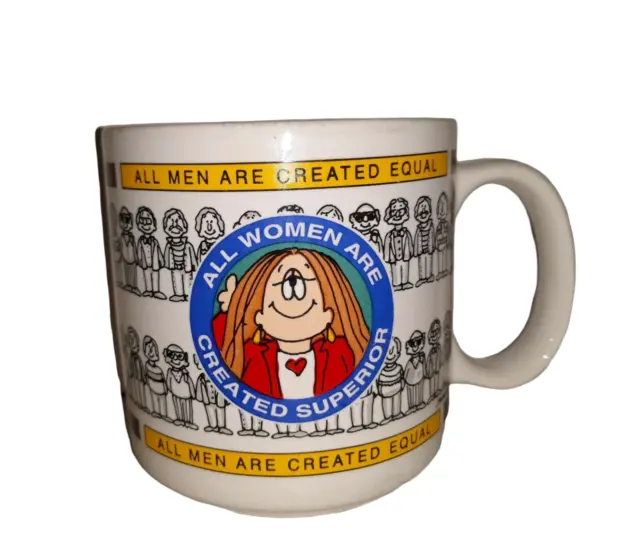 Vintage Coffee Tea Cup Mug Cathy Guisewite Ganz All Women Are Created Superior