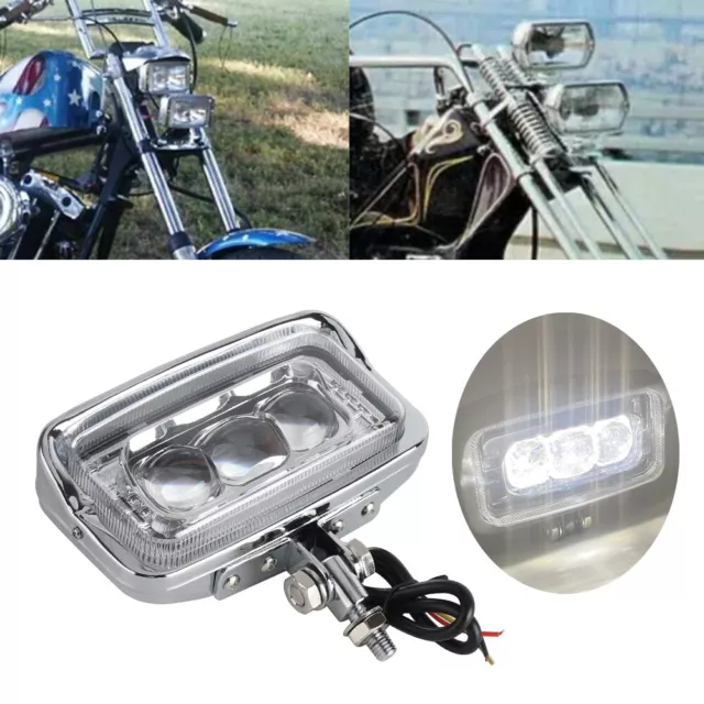Chrome Shell LED Custom Headlight w/ Hi/Lo Beam For Harley Touring Street Glide