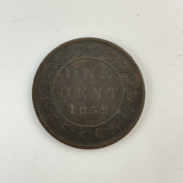 Canada Queen Victoria 1859 One Cent Coin