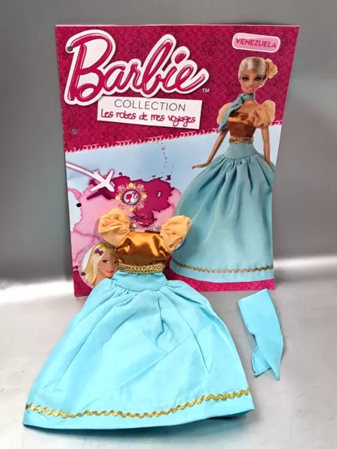 Collection Barbie robe de voyage , barbie avec son fascicule du