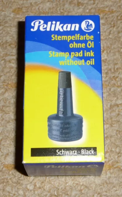 PELIKAN Stempelfarbe ohne Öl schwarz 28 ml Art. 351197 MADE IN GERMANY NEU, OVP!