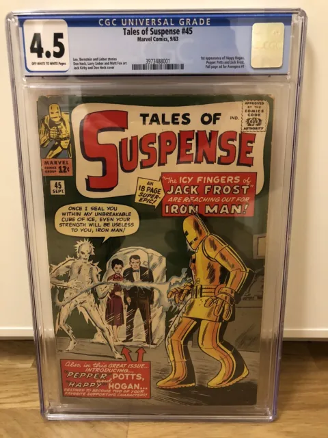 Tales Of Suspense 45 - CGC 4.5 OW/W, Marvel Silver Age Key 1st Pepper Pots