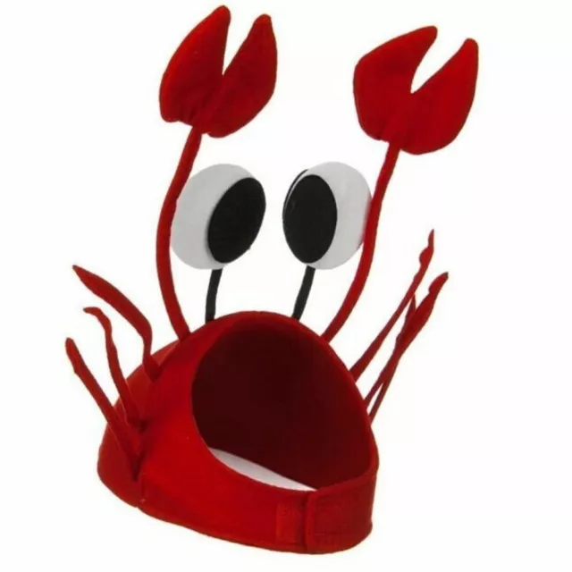 Cute Christmas Festival Red Lobster Crab Sea Animal Hat Halloween Costume Party 3